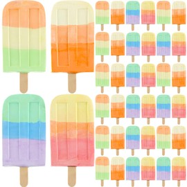 Mooliwe 36 Pcs Ice Cream Sidewalk Chalk Set Multicolor Chalk Party Favors Bulk Washable Safe Outdoor Chalk for Kids Adults Fun Summer Playground Outdoor Activities Painting on Chalkboard Blackboard