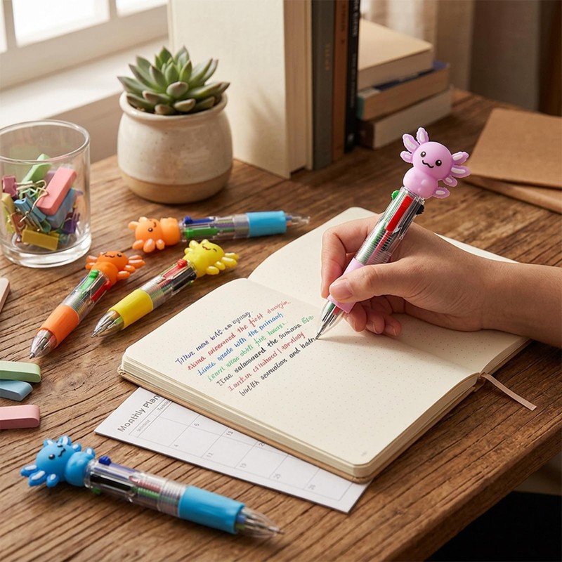 houlishu Mini Multicolor Ballpoint Pens, 25 Count Colorful Writing Pens