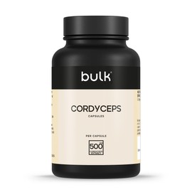 Bulk Cordyceps Capsules Mushroom Extract Supplement 500mg 90 Capsules 90 Servings