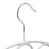 4 x Scarf Holders, Rubberised, Non-Slip, 7 Rings for Scarves