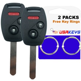 USAKEYS 2 For 2005 2006 2007 2008 Honda Pilot Keyless Entry Remote Car Key Fob R4L8668
