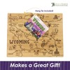 Totally Bamboo Destination Wyoming State Shaped Serving and Cutting Board,