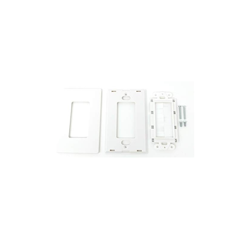 RiteAV - Single Gang Screwless Wall Plate with Brush Bristles