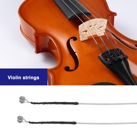 Be In Your Mind 8PCS Violin Strings Full Set (G-D-A-E) Steel Core Compatible with Sizes 1/2, 1/4 and 1/8 Steel Strings with Nickel Plated Ball Head for Violin Instruments