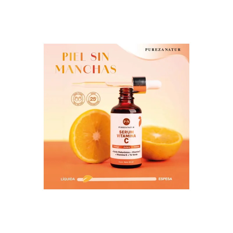Serum Vitamina C + Acido Hialuronico Antiedad Hidratante Todos Día/noche