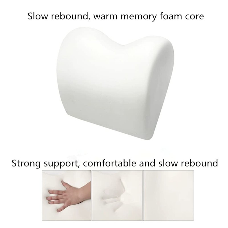 ZLOHPAE Memory Foam PU Leather Lumbar Pillow - Car Middle/Lower