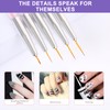 5pcs Nail Art Brushes & Dotting Tools Set - Double