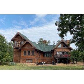 Classic Log Homes, Inc. 2"  x 8" White Pine, Tongue & Groove, Log Siding Samples (Smooth & Hand Hewn)