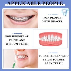 umorismo 6 Pcs Toothbrushes for Braces, Double Ended Orthodontic Toothbrushes Manual Toothbrushes for Teenage Adults, Cleaning Ortho Braces Teeth Bridges