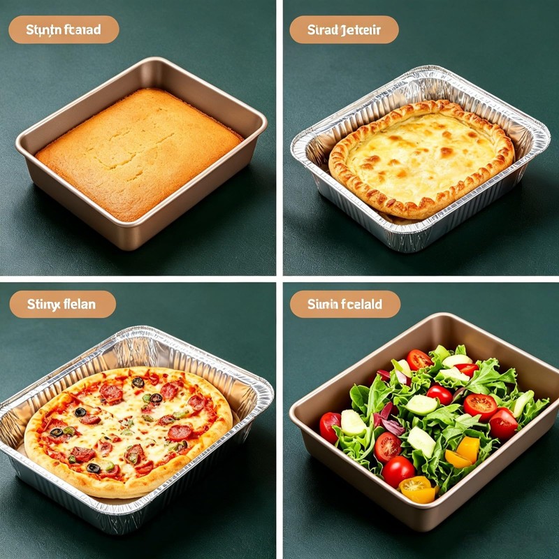 9x13 Inch Aluminum Foil Pans (20 Pack) + Nonstick Pan