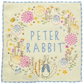 Marushin 5605004900 Hand Towel, Peter Rabbit 9.8 x 9.8 inches (25 x 25 cm), Garden of Peter, 100% Cotton