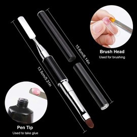 100 Piezas Puntas Transparentes para Extensión de Uñas Puntas de Uñas Nail Tips Tips para Uñas Molde Doble para Uñas Cubierta Completa Herramientas de Gel de Poligel UV Set de Formas para Sistema de Uñas Acrílicas con Pincel y Recogedor de Poligel de Dob