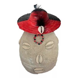 Cabeza De Elegguá Con Coronita Y Sombrero