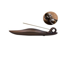 1 x ceramic incense stick holder, boat, incense holder, ash catcher, ceramic, with 3 different hole sizes, fits various incense sticks and helps to clean the air