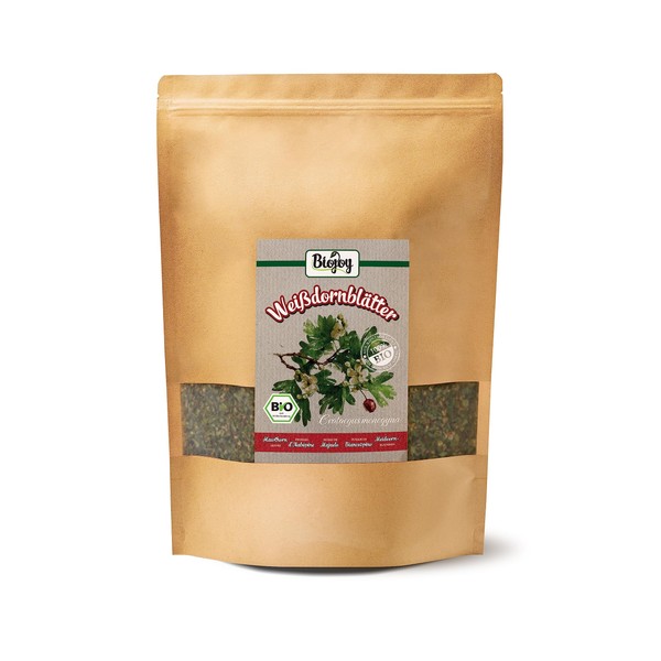 Biojoy Organic Hawthorn Tea (500g), Hawthorn Leaf Cut, Hawthorn Tea