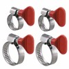 Wideskall® 4 Pieces Key Type Twist Adjustable Stainless Steel Hose