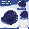AllReal 48 Pcs Navy Blue Scalloped Disposable Party Paper Plates