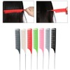 7pcs RatTail Hairdressing Styling Comb FineTooth Salon Dyeing Tinting Hair