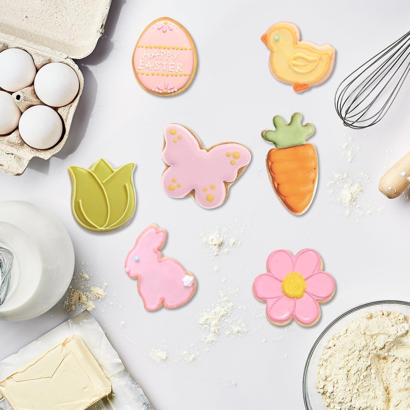 Easter cookie cutters, 12 pieces, Easter cookie cutters, rabbit, chick,