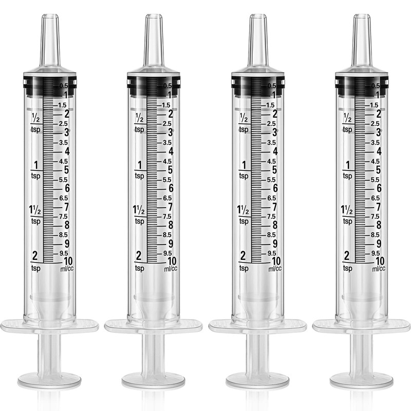 Frienda Large Plastic Syringe 4 Pack Measuring Syringe Tools Dispensing
