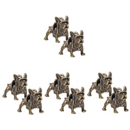 jojofuny 4sets Vintage Copper Bulldog Pendant DIY Keychain Decoration Lightweight Craft for Parties and Daily Wear Durable and Easy to Install Copper Charm 2pcs*4