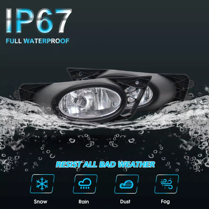 WenQi For 2009-2011 Honda Civic 4-Door Sedan Bumper Fog Lights