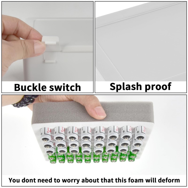 FULLCASE Battery Storage Organizer Holder Holds 54 AA AAA Batteries,