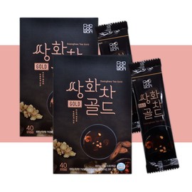 green garden Ssanghwa Tea Gold 40 sticks x 2 boxes, good for bronchial tubes and throat, good tea for coughs and colds / 기관지에 목에 좋은 쌍화차 골드 40스틱x2박스 기침에 감기에 좋은차