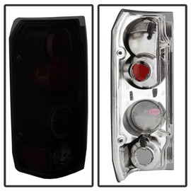 ACANII - For 1987-1996 Ford F150 F250 F350 Bronco Black Smoked Rear Tail Lights Brake Lamps Pair Driver & Passenger Side