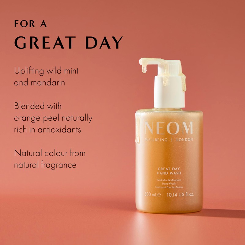 NEOM Great Day Hand Wash Refill, 600ml I Wild Mint