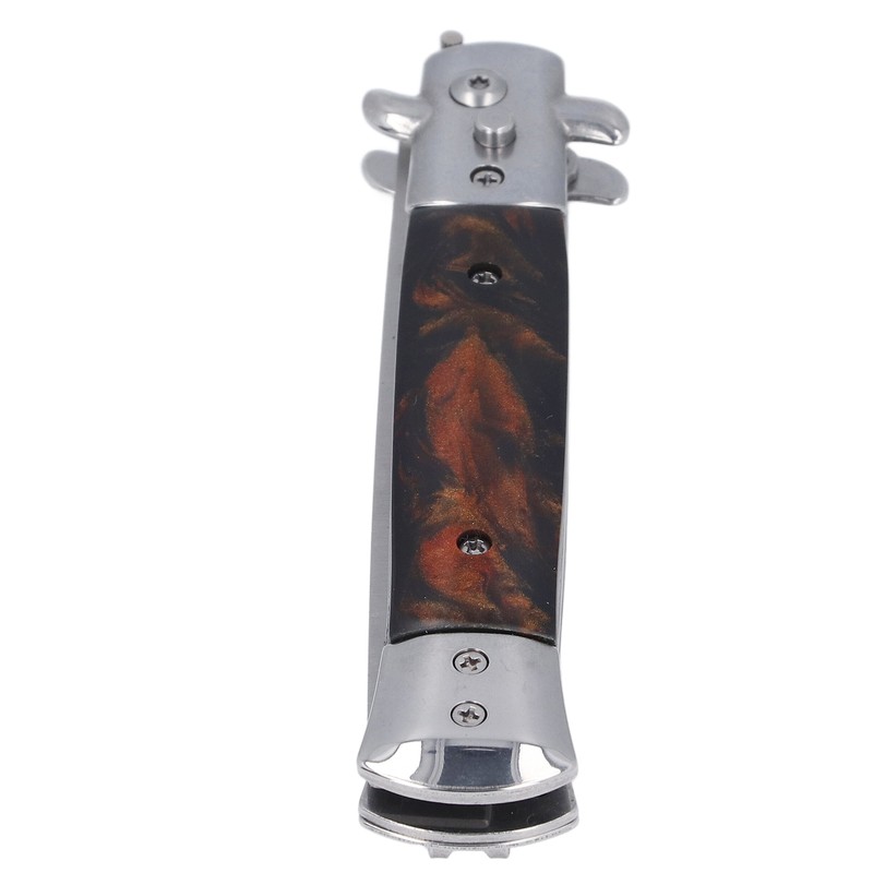 Switchblade Oil Hair Comb Stainless Steel Automatic Spring Folding Comb