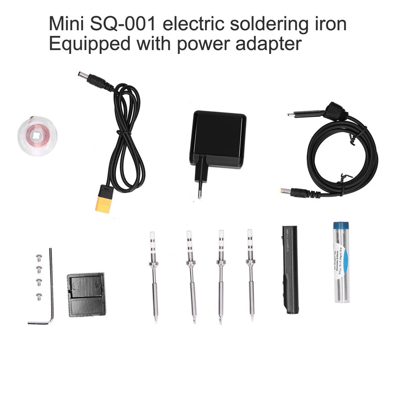 Electric Soldering Iron Kit Welding Supplies with Power Adapter SQ‑001