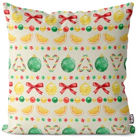 VOID Silvester Weihnachten Sterne Kissenbezug Kissenhülle Sofa Couch Wohnzimmer Dekoration Weihnachten Deko Winter Outdoor Garten Kissen bezug deko, Kissen Größe:50 x 50 cm