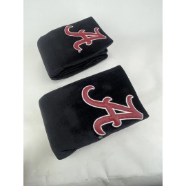 FremontD 2 Sideless Black Velour Truck Car SUV Seat Covers Big Logo Alabama Crimson Tide