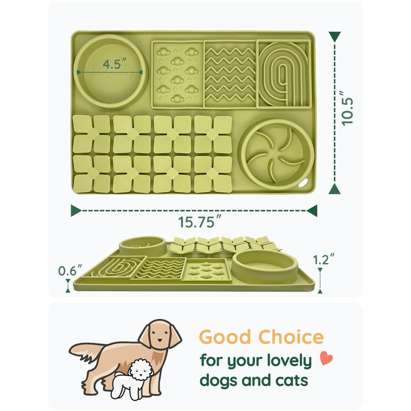 Evenco Slow Feeder Bowl for Dogs and Cats, Silicone Lick