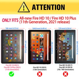 GOZOPO [Pack of 2 Screen Protectors for Fire HD 10 (2023, 13th Generation) / Fire HD 10 Kids 2023/ Fire HD 10 Kids Pro Tablet 2023, Tempered Glass Film for HD 10 Tablet 2023