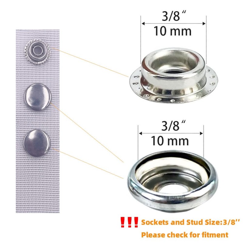 Boat Cover Snap Extender for Boat Canvas,Steel Snap Extender,Extension Sizes