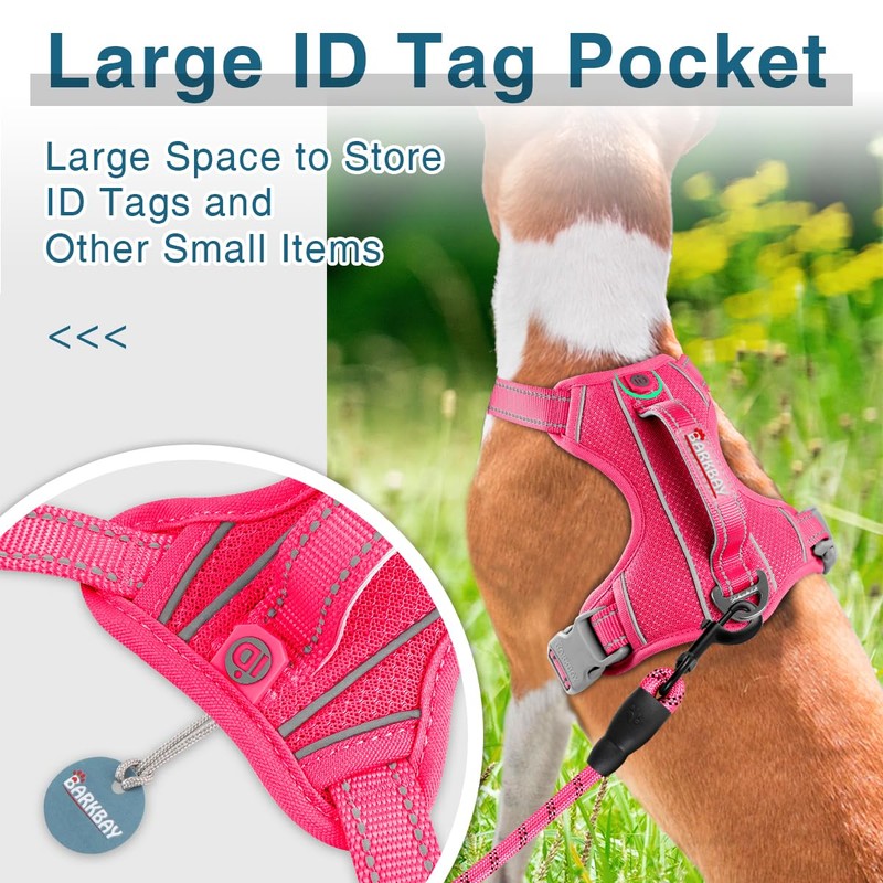 BARKBAY Dog Harness No Pull with ID Tag Pocket -
