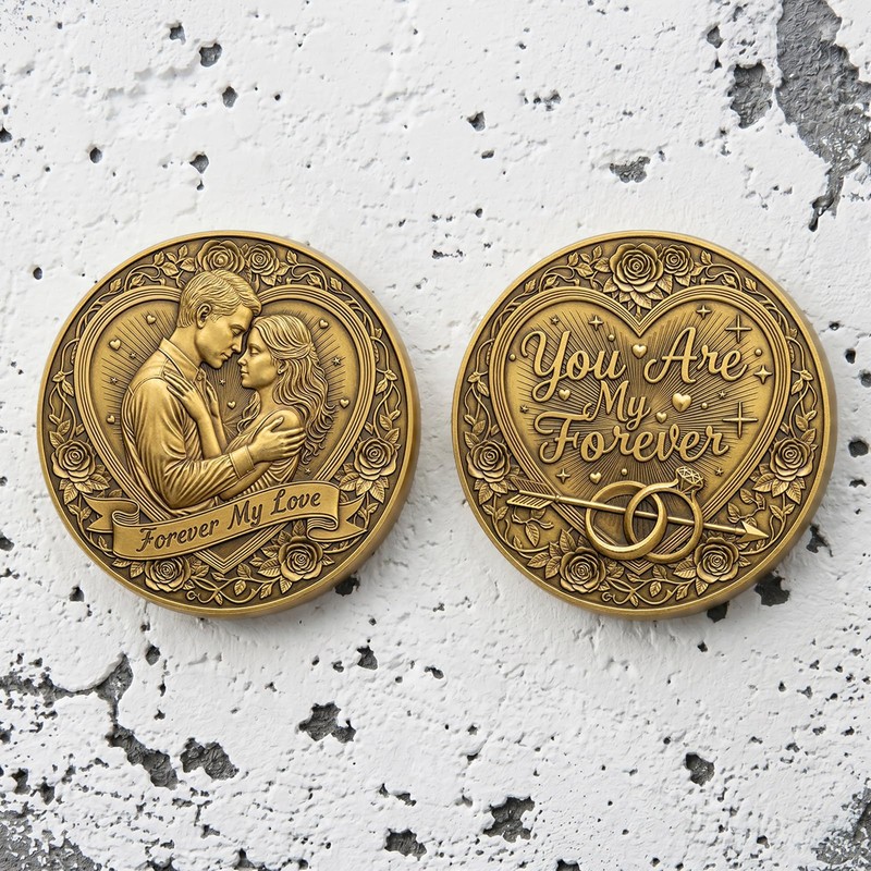 Love Challenge Coin – Forever My Love Romantic Keepsake Token