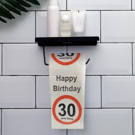 Funny Birthday Toilet Paper - Gag Gift Roll with Hilarious Prints for 30th Milestone Birthdays - Great Prank Decoration for Party Supplies - Premium 3 Ply Tissue for Men Women Friends Family