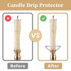 Elsjoy 12 Pack Glass Candle Bobeches, Candle Drip Protectors for