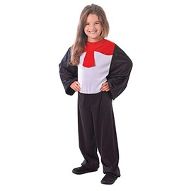 Bristol Novelty Red Bow Kids | Black CC355 Children's Cat Costume, Medium, Multi-Colour, Age 6-8 Years Old