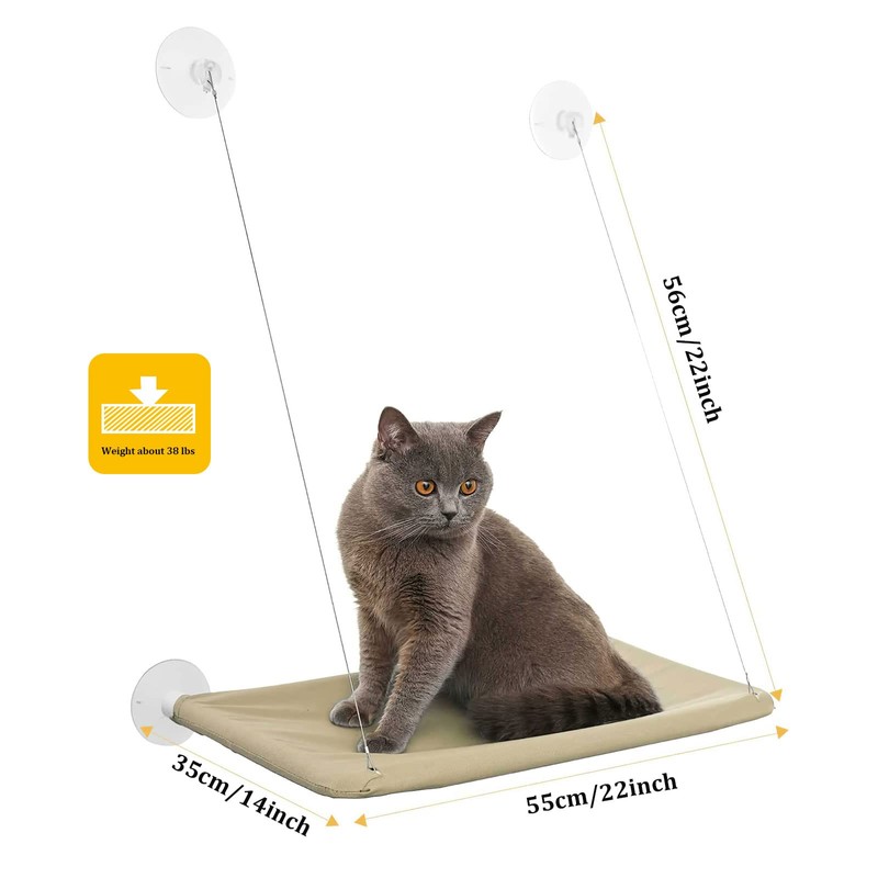YAUYAP Hamaca para Gatos, Hamaca Cama De Ventana Soporta hasta