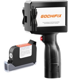 GOCHIFIX Handheld Inkjet Printer with 4.3'' Touch Screen Portable Handheld Printer Printing Height 0.08-0.5 Inch Inkjet Coding Machine for Text QRCode Barcode Image Date (Support 27 Languages)