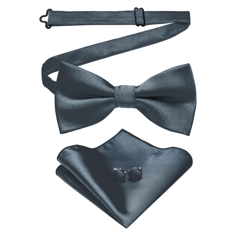 Jemygins Set for Men - Includes Plain Bow Tie, Men’s