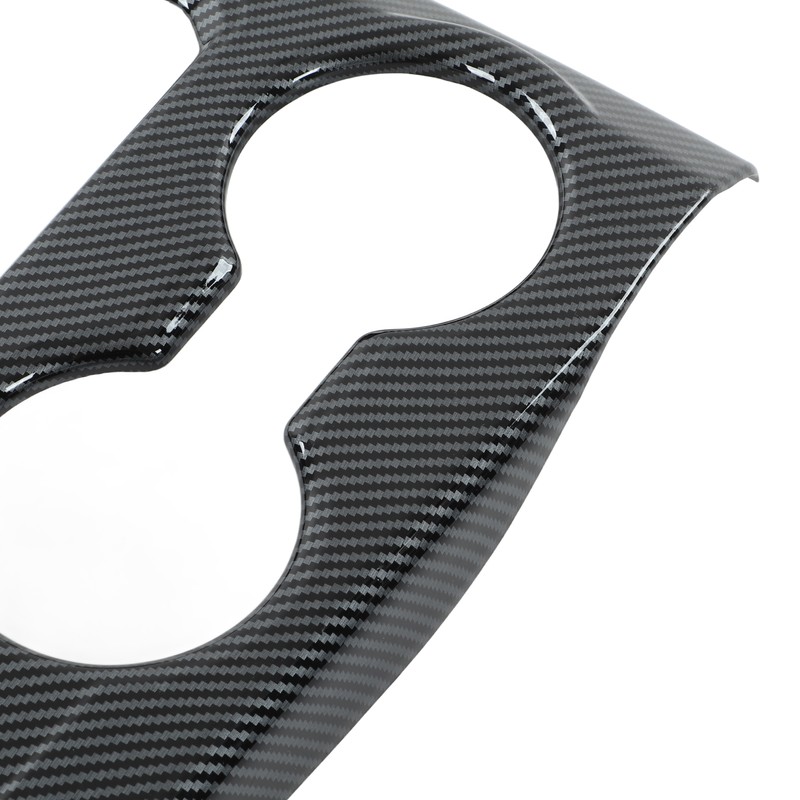 Car Center Console Shift Panel Trim Adhesive Glossy Carbon Fiber