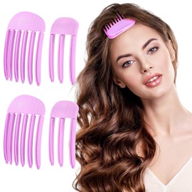 Heanvmyss 4 x wind shaping styling combs, volume clips for roots, wind shape combs, volume hair clips, hair clips for men and women (pink)