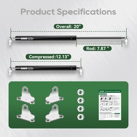 RVGUARD RV Gas Struts, 20inch 120lbs Spring Struts, for Camper Bed, Floor Hatch, Trap Door, Boat Hatch, Truck Canopy Cover, DIY Project