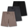 3 Pack: Men's Cotton Pajama Shorts Jersey Knit Sleep Bottoms