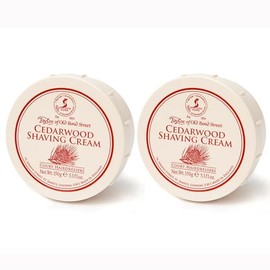 Taylor of Old Bond Street Cedarwood Fragrance Shaving Cream Bowl 150g (2-Pack) – Rich Lather for Traditional Shaving